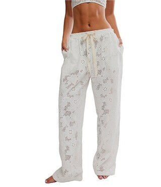 Day Drift Woven Eyelet Sleep Pants | Dillard's