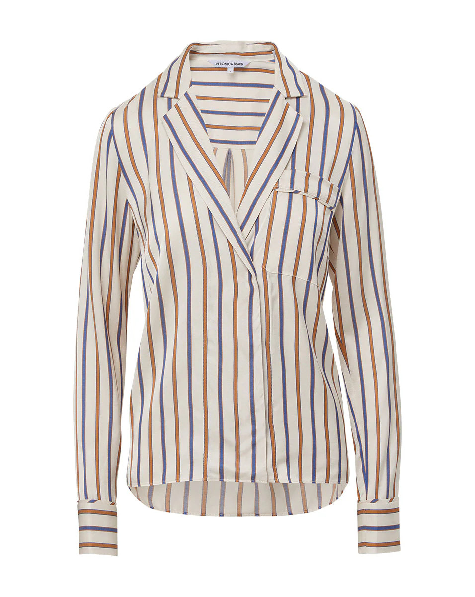 Lusanne Striped Top | Veronica Beard