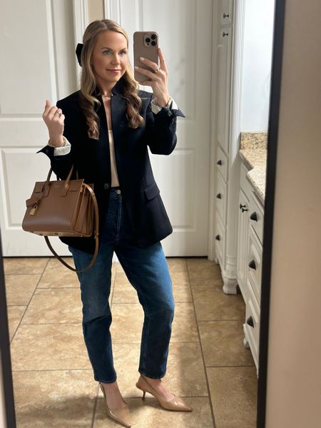 Rainy work day outfit. OOTD
This blazer is a classic and it works for all seasons! 50% off right now 

#LTKsalealert #LTKworkwear