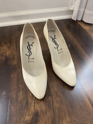 Vintage YSL Womens Ivory Pumps/high Heels Made In Italy Sz 8  | eBay | eBay US