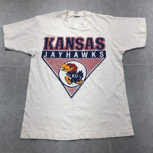 Vintage Fruit of the Loom Kansas Jayhawks 1989 White T-Shirt Adult Size M  | eBay | eBay AU