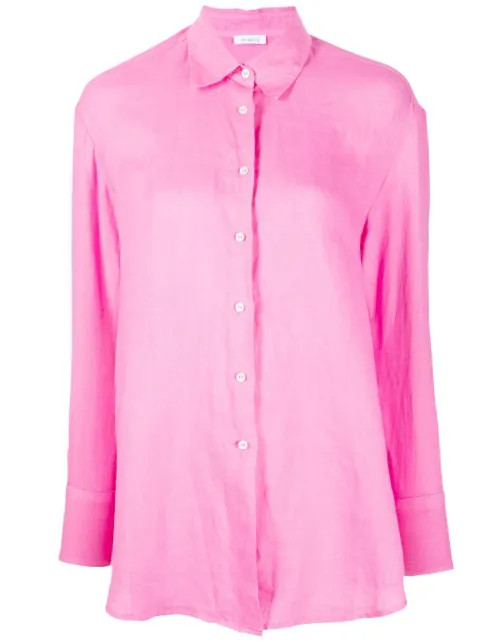 long-sleeve linen shirt | Farfetch Global