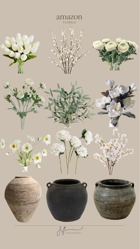 Amazon florals! 

Vase, home decor, stems 

#LTKhome #LTKfindsunder50 #LTKfindsunder100