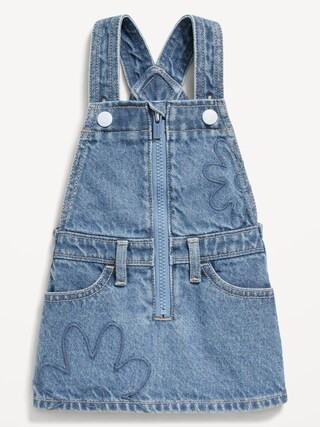 Zip-Front Embroidered Skirtall Jean Dress for Baby | Old Navy (US)