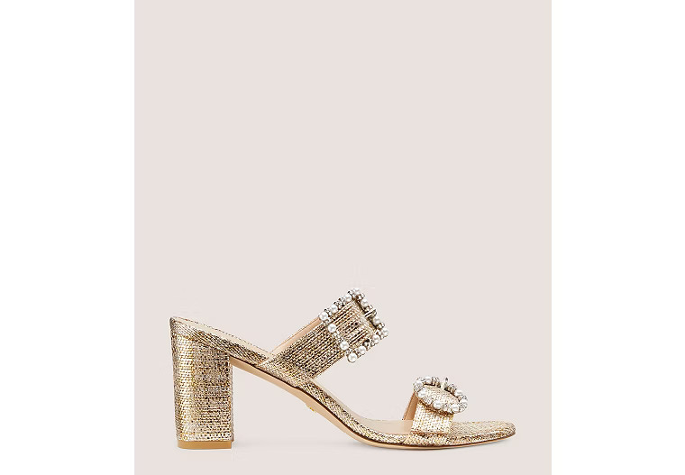 Pearl Geo Buckle 75 Slide | Stuart Weitzman Outlet