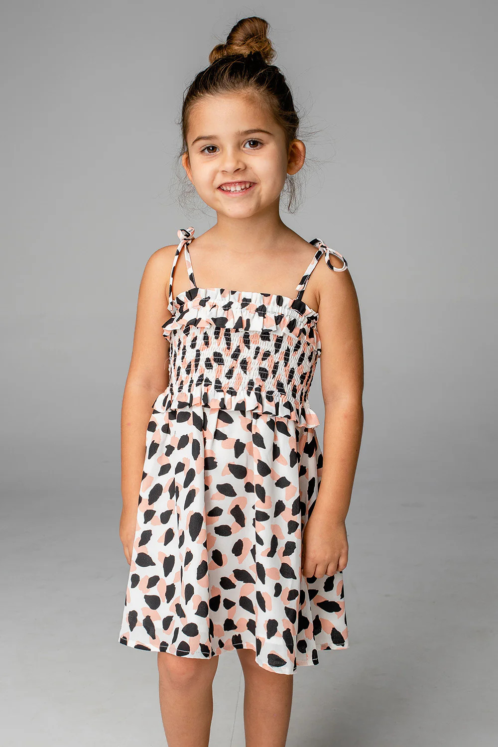 Vivienne Girl's Mini Dress - Flamingo | BuddyLove