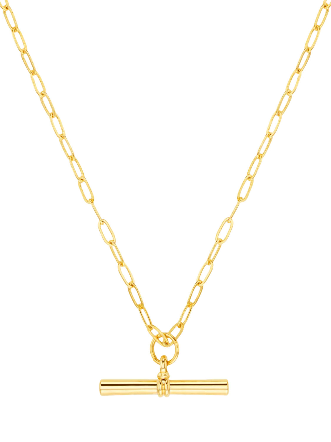 Orelia Chunky T-Bar Necklace, Gold | John Lewis (UK)