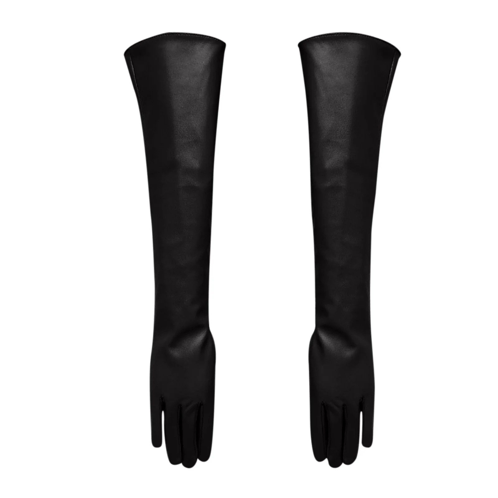 Leather Gloves, Audhol Long Leather Gloves for Women 50Cm Over Imitation Leather Pu Flat Fashion ... | Walmart (US)
