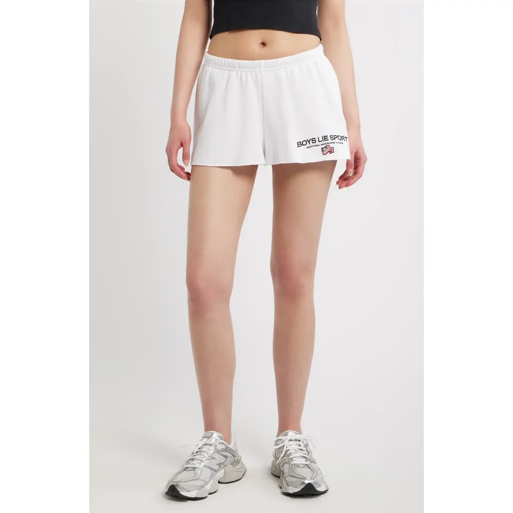 BOYS LIE Kimmy Sport Shorts in White at Nordstrom, Size Large | Nordstrom