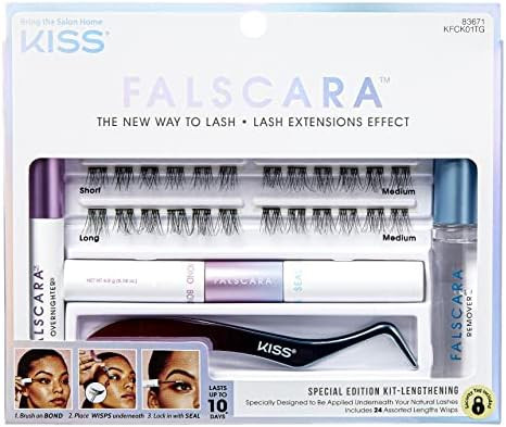 Kiss Falscara Special Edition Kit Lengthening 24 Asst Lashes | Amazon (US)