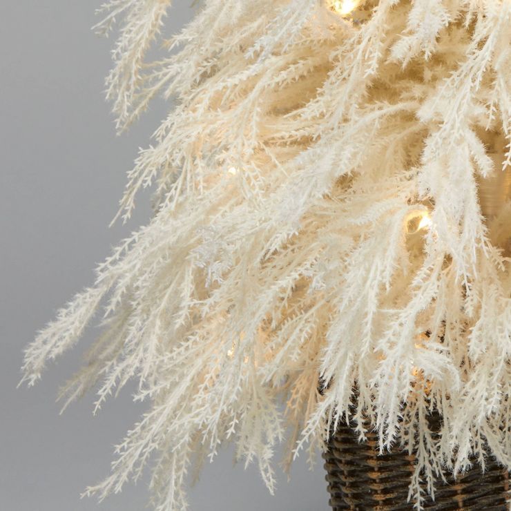 3' Pre-Lit Faux Pampas Grass Mini Artificial Christmas Tree Clear Lights - Wondershop™ | Target