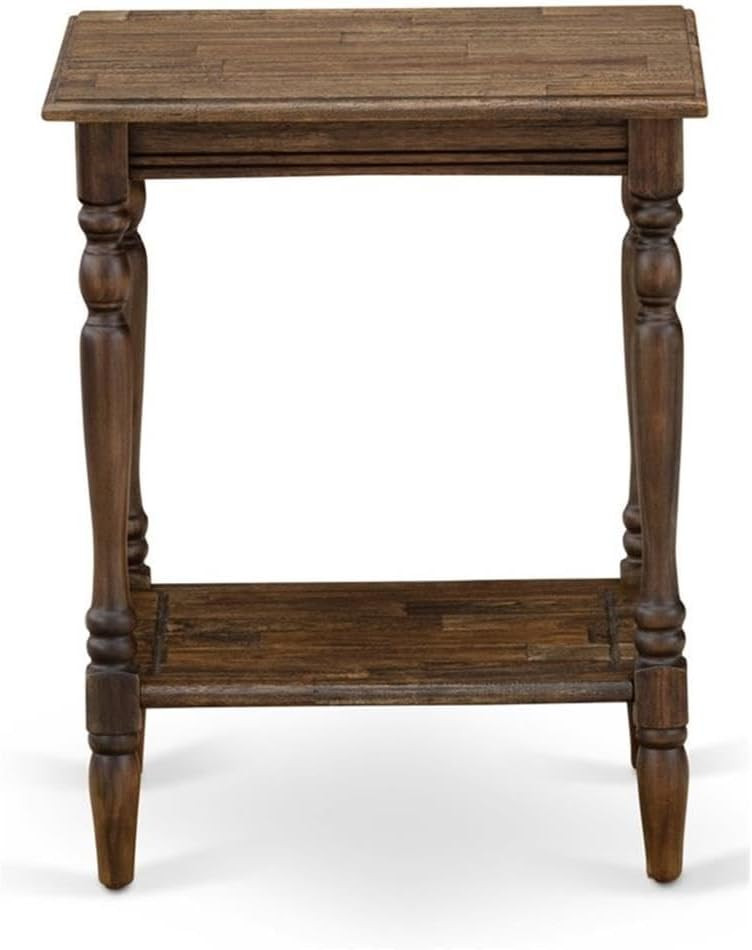 East West Furniture BF-07-ET Bedford Night Stand - Rectangle End Table with Open Storage Shelf for Bedroom, 16x20 Inch Inch, Distressed Jacobean | Amazon (US)