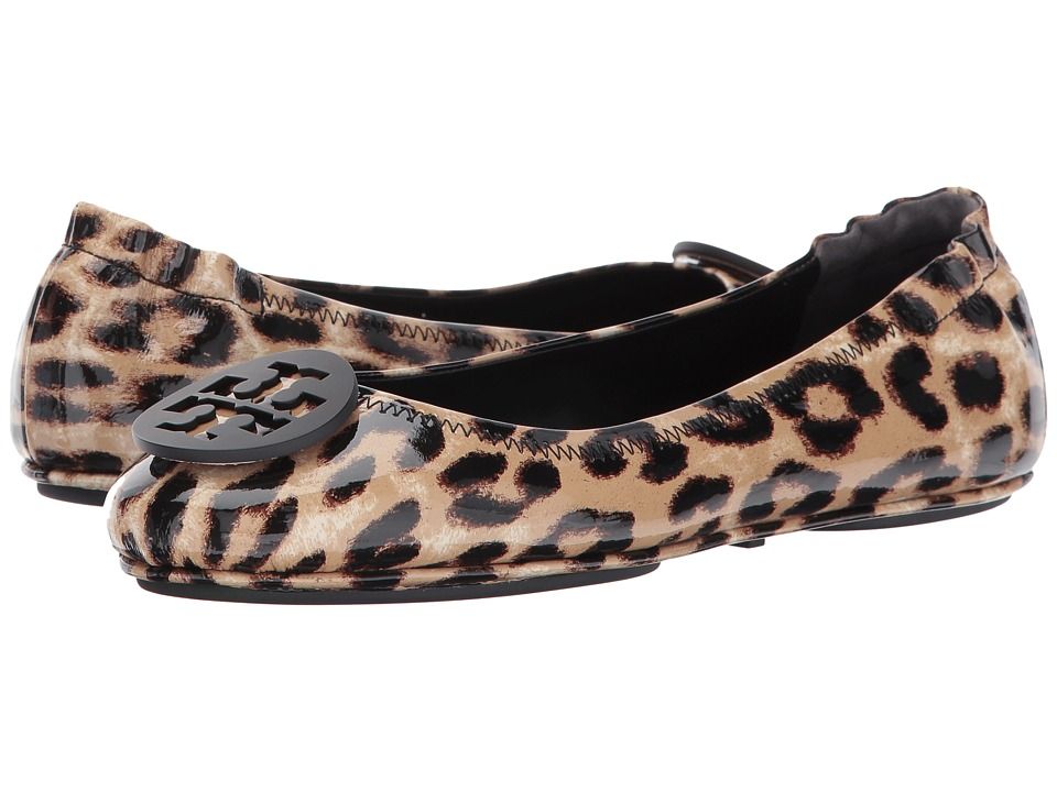 Tory Burch Minnie Travel Ballet Flat (Natural Leopard) Women's Shoes | Zappos
