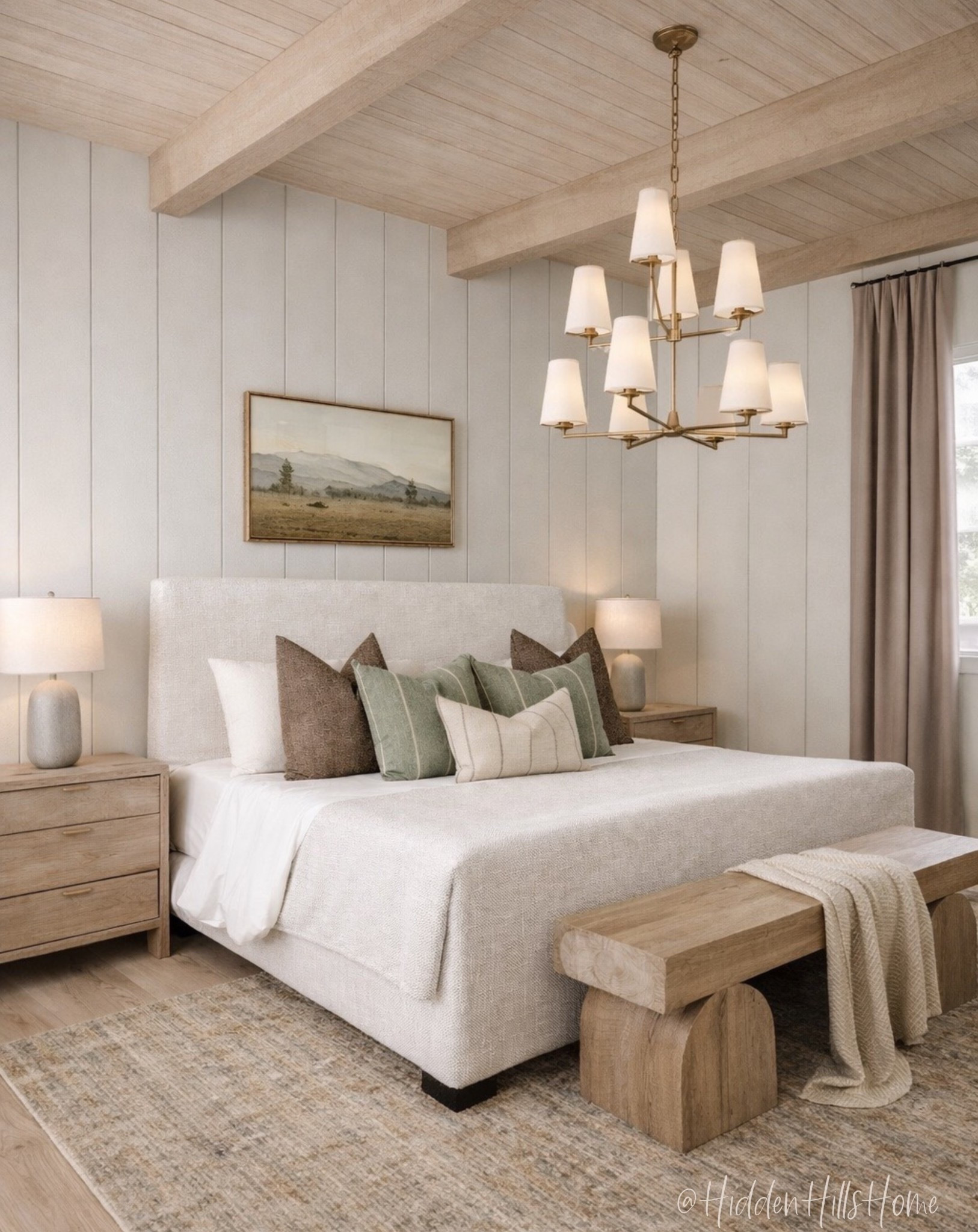 Cozy neutral bedroom decor ideas! Master bedroom mood board, home decor inspiration, bedding, upholstered bed, nightstands, bedroom rug, bedroom design #bedroom

#LTKHome #LTKSaleAlert