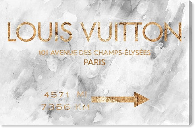 The Oliver Gal Artist Co. Fashion and Glam Wall Art Canvas Prints 'Parisian Road Sign' Home Déco... | Amazon (US)