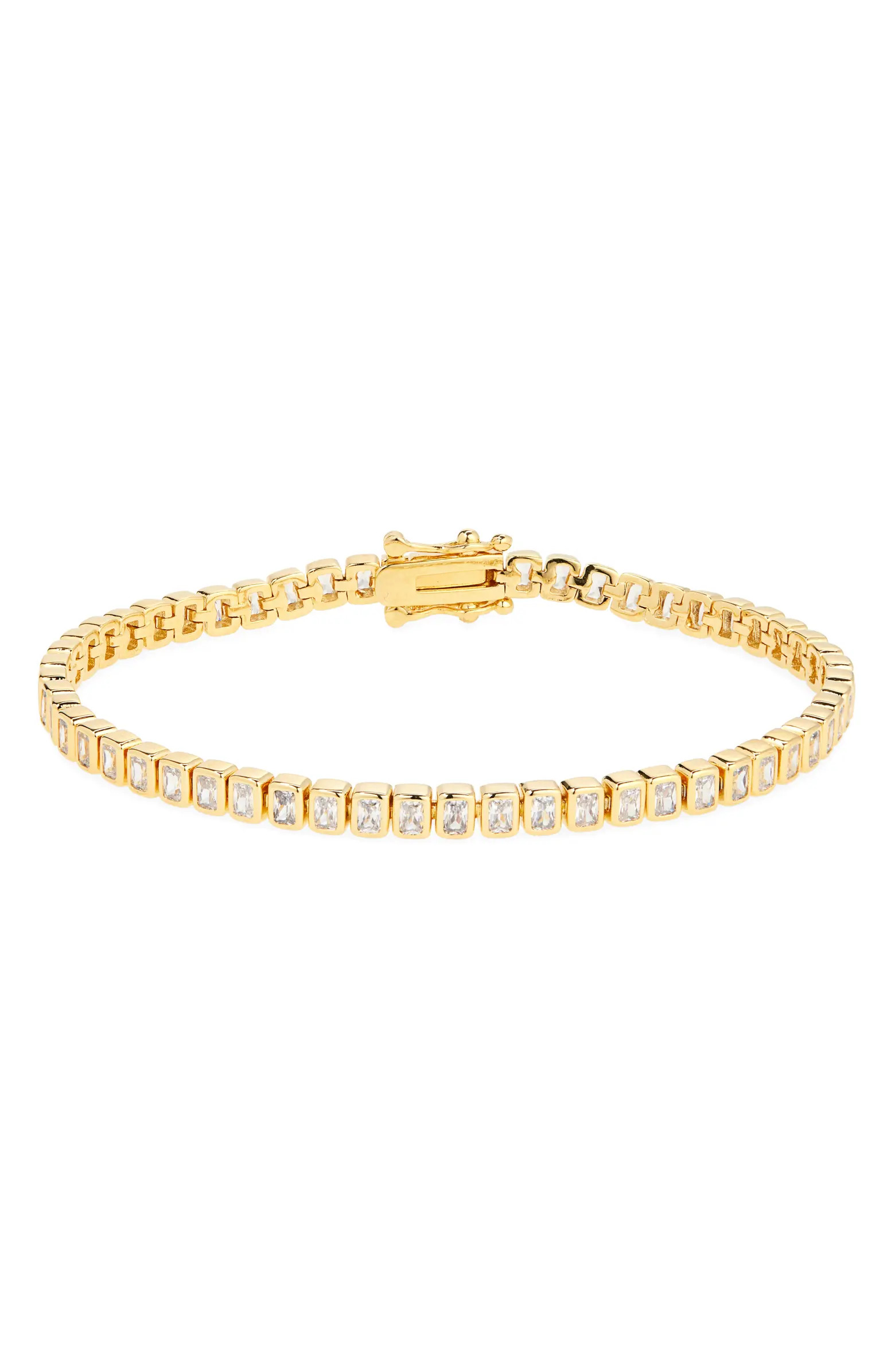 Nordstrom Baguette Cubic Zirconia Bezel Tennis Bracelet | Nordstrom | Nordstrom