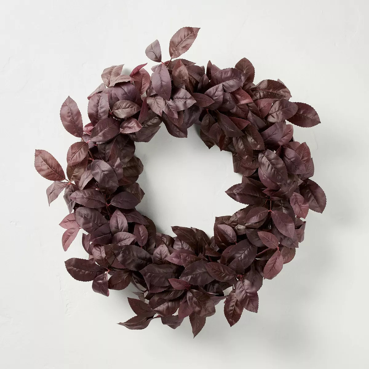 26" Black Plum Leaf Fall Wreath - Hearth & Hand™ with Magnolia | Target