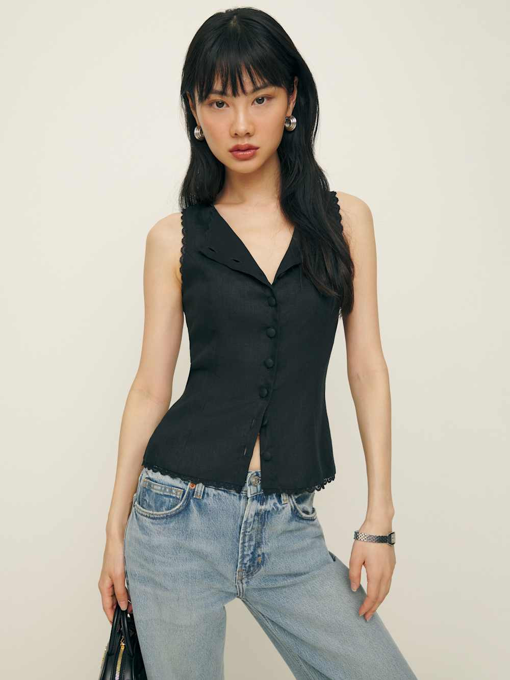 Amela Linen Top | Reformation (Global)