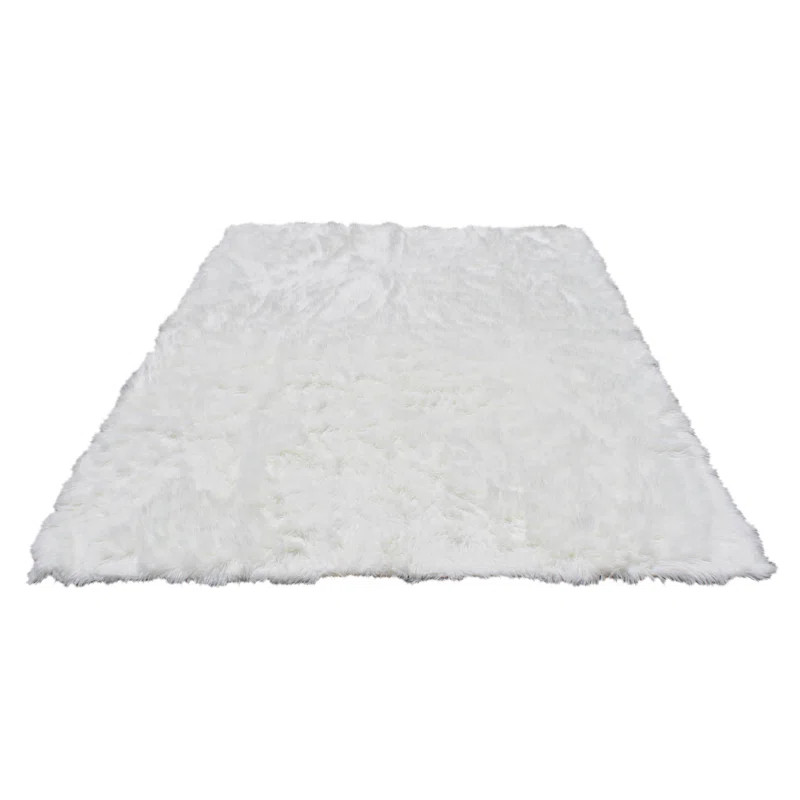 Rashud Shag White Area Rug | Wayfair North America