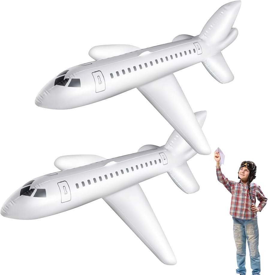 Syhood White 2 Pcs 79 Inch Large Inflatable Airplane Balloon Airplane Aviation Themed for Outdoor... | Amazon (US)