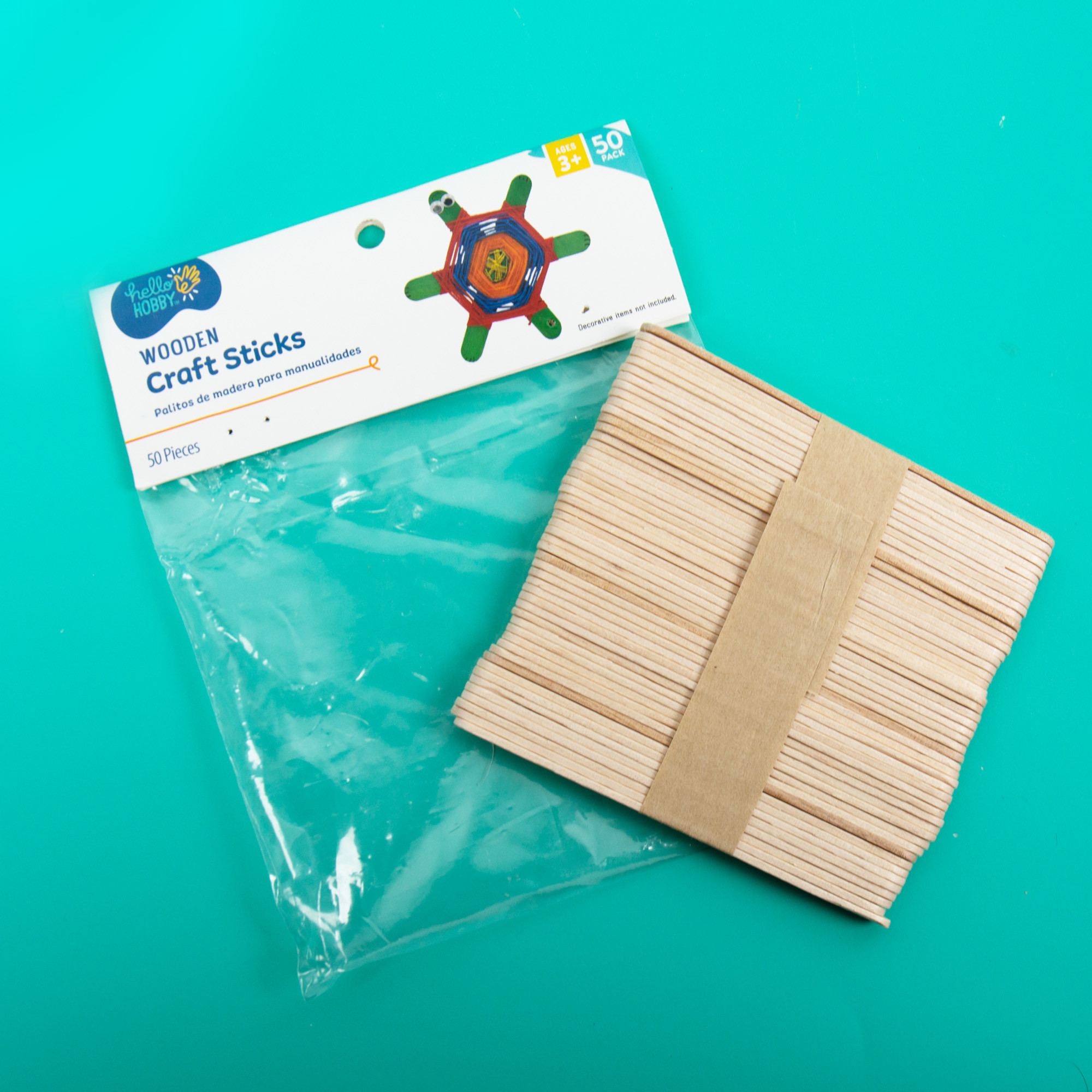 Hello Hobby Wood Craft Sticks, 50-Pack - Walmart.com | Walmart (US)