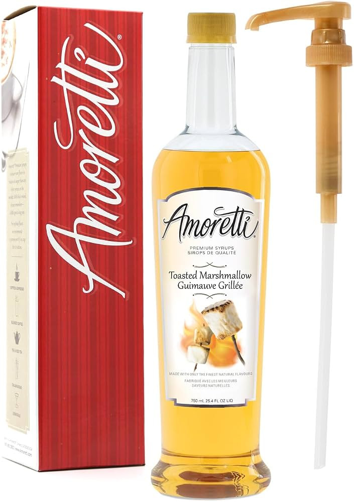 Amoretti - Premium Toasted Marshmallow Syrup, 94 Servings Per Bottle (750 ml), with Pump for Flav... | Amazon (US)