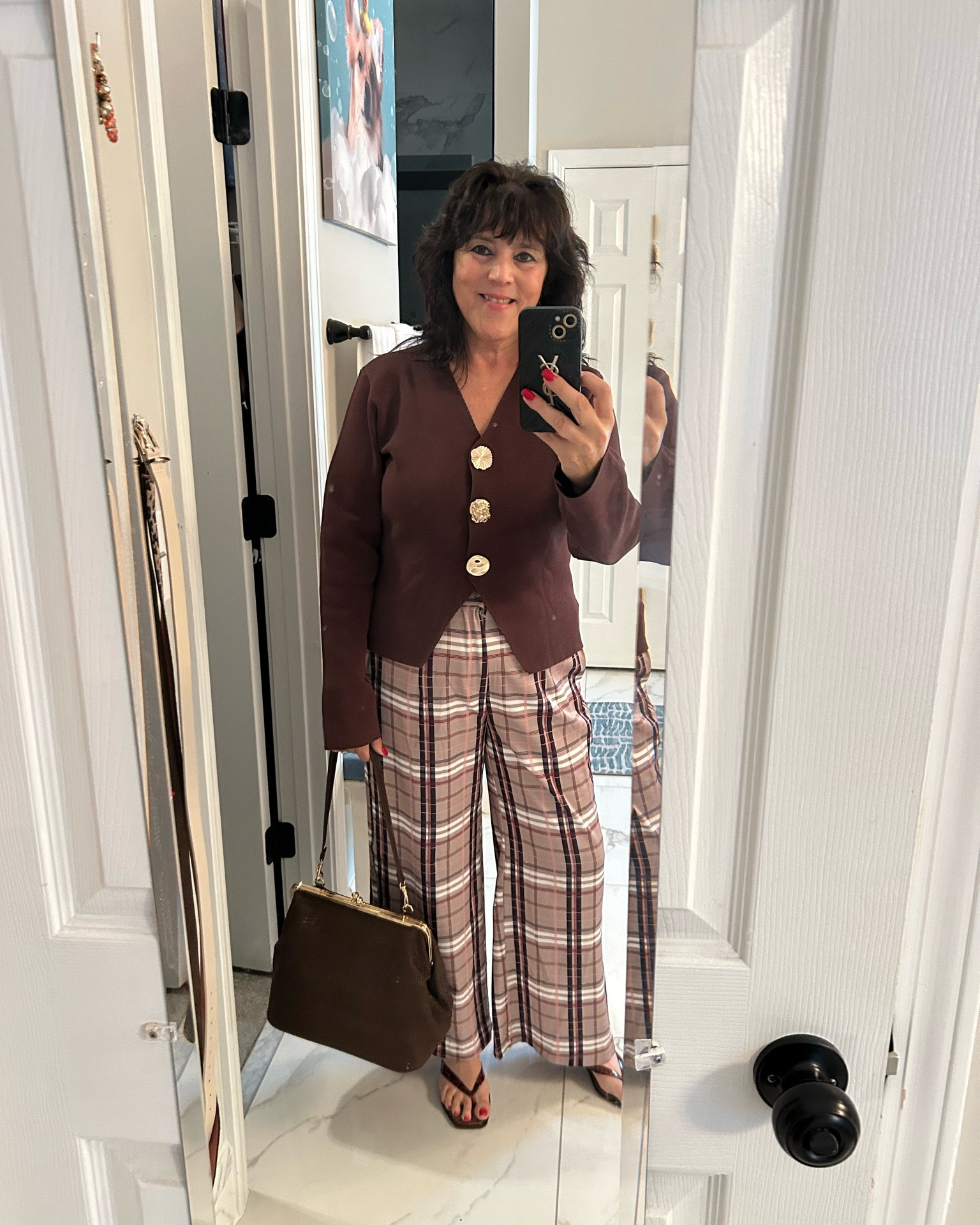 fall styling in all my favorite neutral tones 🤎 this brown top and plaid pants just feel so classy and cute for the season! always be confident ✨#fallstyleinspo#fallfashion #falliscoming

#LTKgrwm #LTKWorkwear #LTKMidsize
