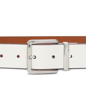 Lauren Ralph Lauren Reversible Crosshatch Leather Belt - Macy's | Macy's