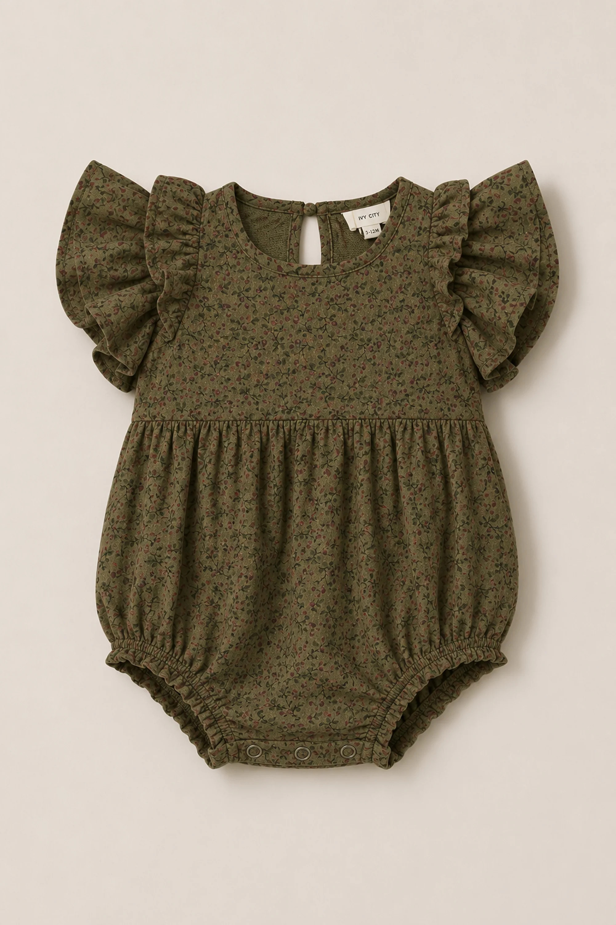 Baby Hattie Romper in Woodland Floral 0-3M | Ivy City Co