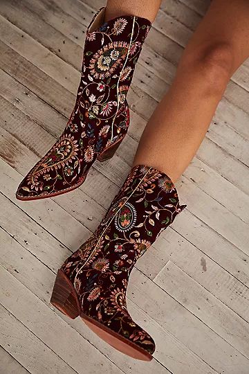 Evy Embroidered Western Boots | Free People (Global - UK&FR Excluded)