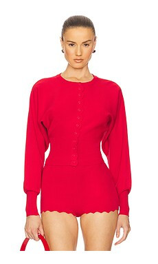 Helsa Elvira Cardigan in Red from Revolve.com | Revolve Clothing (Global)
