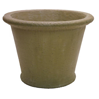 Round 27.0-in W x 20-in H x Brown Concrete Outdoor Planter | Lowe's