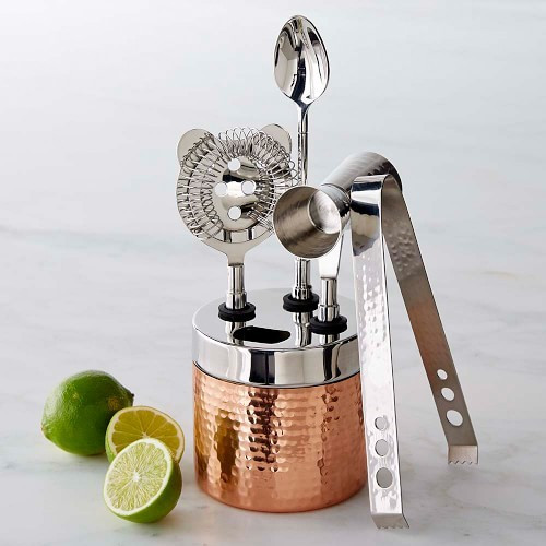 Copper Hammered Bar Tool Set | Williams-Sonoma