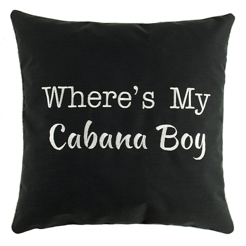 Where's My Cabana Boy Outdoor Throw Pillow, 18" | At Home