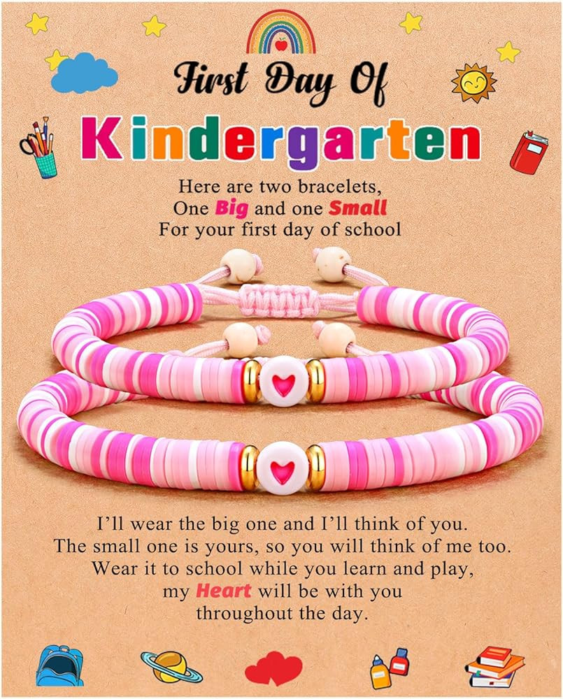 UPROMI First Day of Preschool/Kindergarten/1st Grade/2nd Grade/School Gift, Back to School Bracel... | Amazon (US)