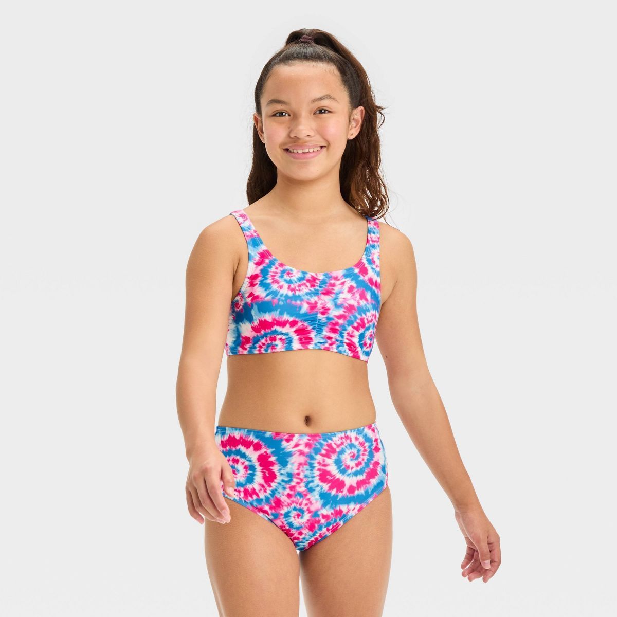 Girls' U.S of Love Tie-Dye Design Bikini Set - art class™ XXL | Target