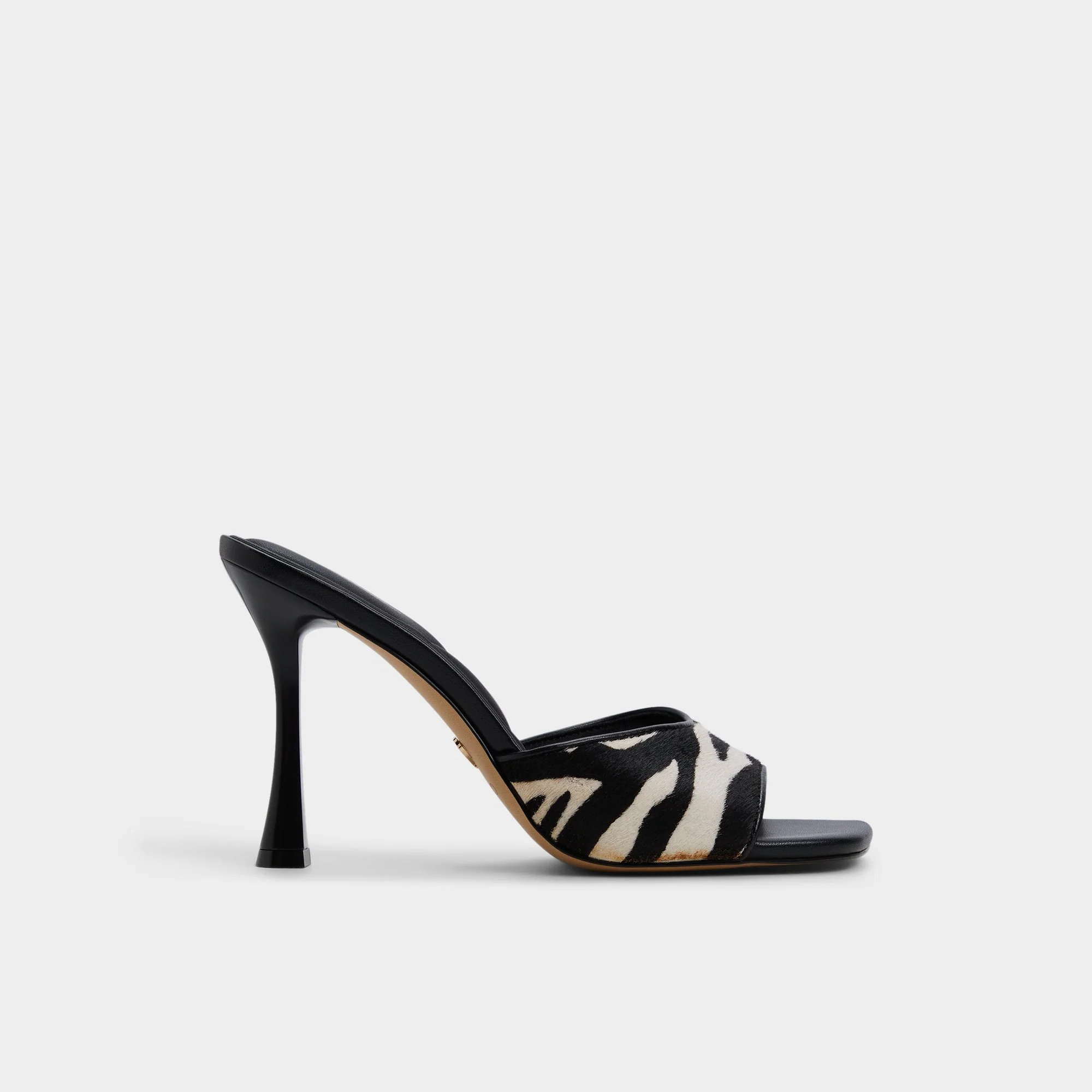 Evadalia White/Black Women's Heeled mules | Aldo Shoes (US)