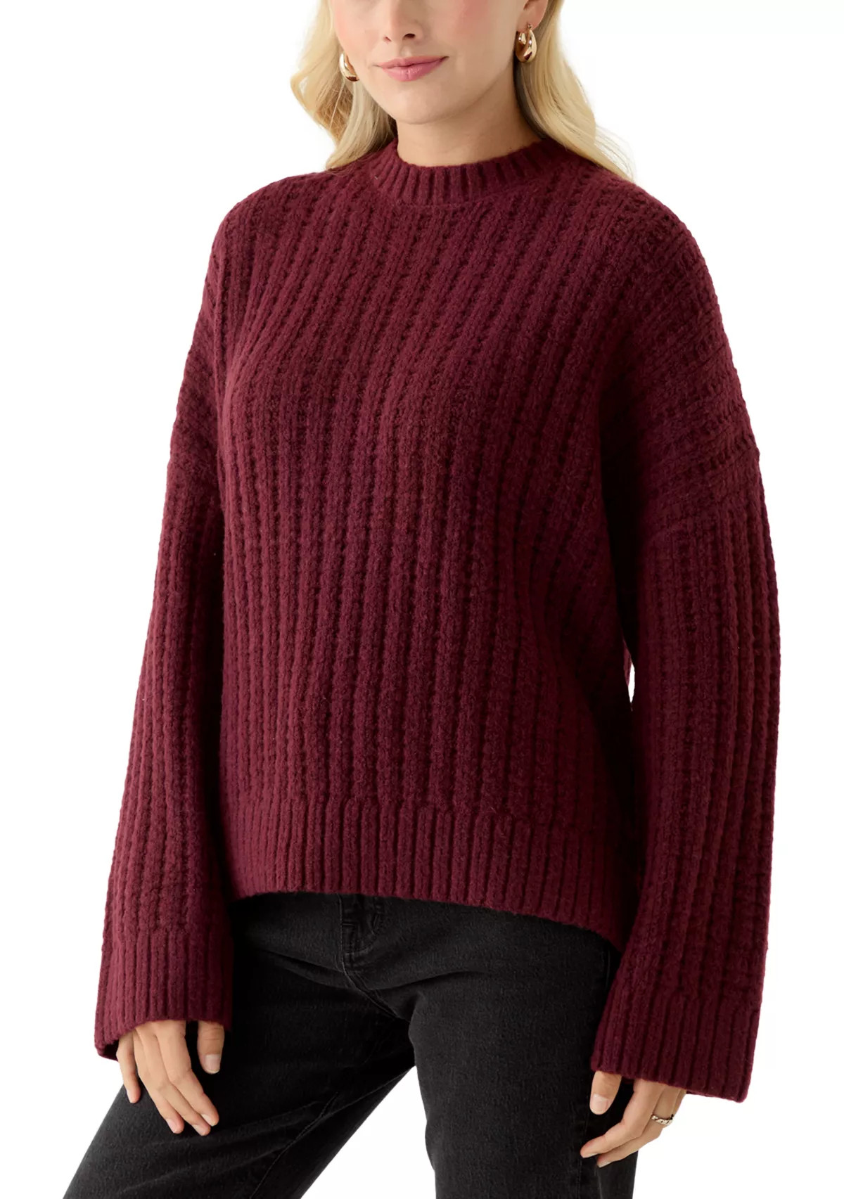 Women's Long Sleeve Crew Neck Textured Sweater | Belk