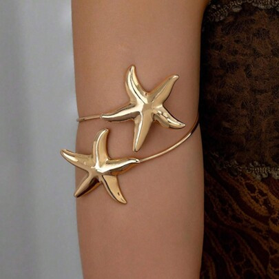 1 Pc Summer Voation Beach Style Starfish Upper Arm Cuff Armband Body Jewelry For Women | SHEIN