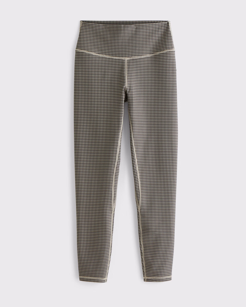 Abercrombie & Fitch Women's YPB sculptLUX 7/8-Length Legging in Black Houndstooth - Size XL | Abercrombie & Fitch (US)