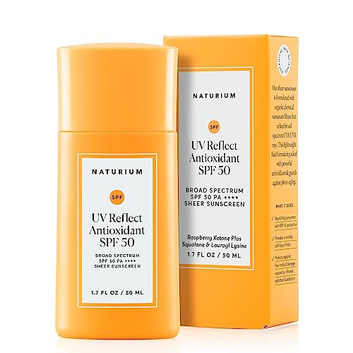 Naturium UV Reflect Antioxidant, Broad Spectrum SPF 50 PA ++++ Sheer Sunscreen, Lightweight Face & Skin Protector with Soft Matte Finish, 1.7 oz | Amazon (US)
