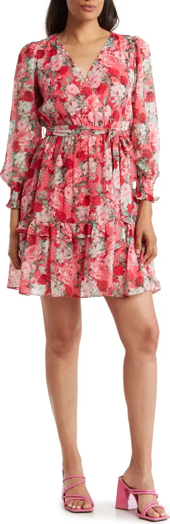 Floral Chiffon Fit & Flare Dress | Nordstrom Rack