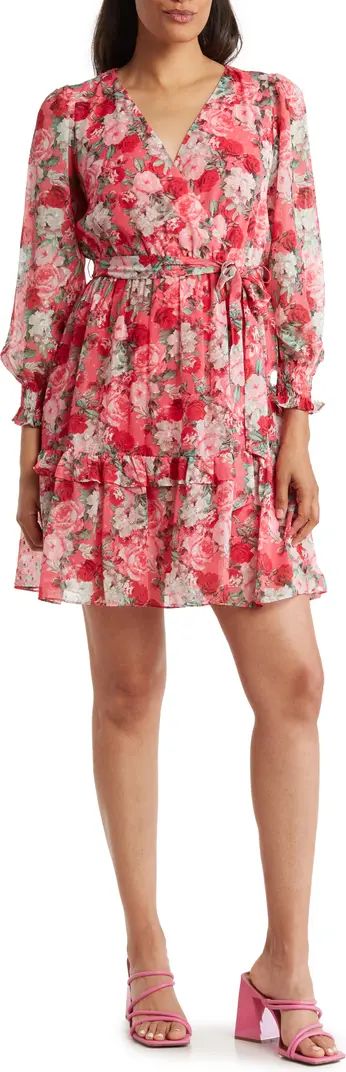 Floral Chiffon Fit & Flare Dress | Nordstrom Rack