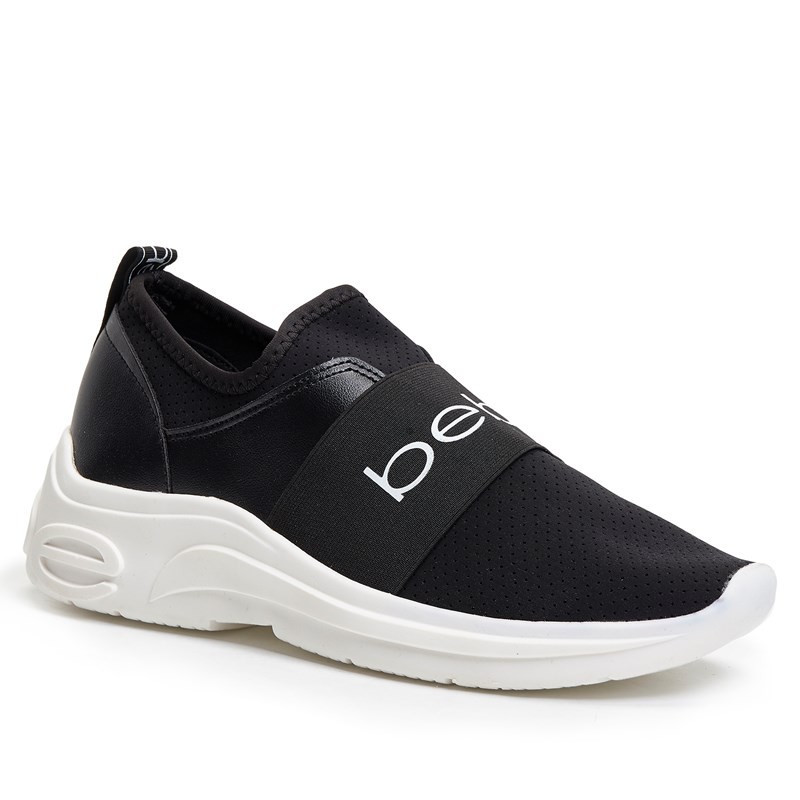 Bebe Logo Womens Knit Slip-On Sneakers 549062591 | Burlington Coat Factory