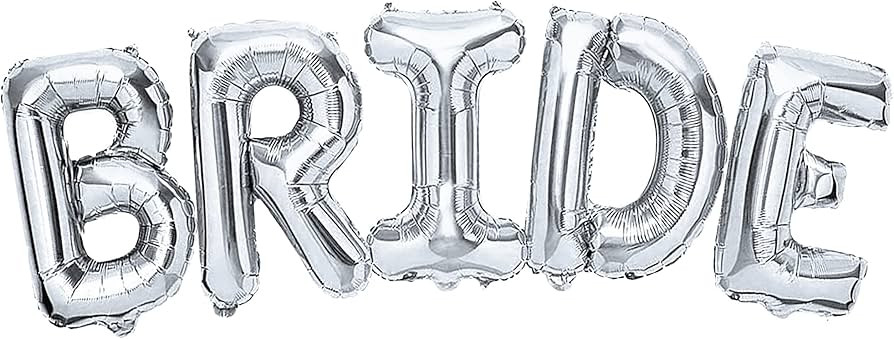 KatchOn, Giant Bride Balloons Silver, 40 Inch - Bachelorette Party Decorations | Silver Bride Bal... | Amazon (US)