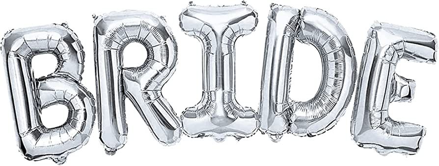 KatchOn, Giant Bride Balloons Silver, 40 Inch - Bachelorette Party Decorations | Silver Bride Bal... | Amazon (US)