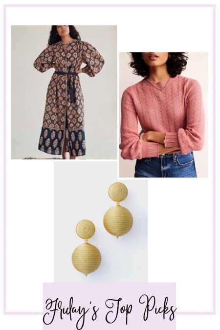 Fall fashion. Fall dress. Shirtdress. Pink sweater. Gold drop earrings. Gold lantern earrings. Thanksgiving day outfit  
.
.
.
… 

#LTKstyletip #LTKworkwear #LTKSeasonal