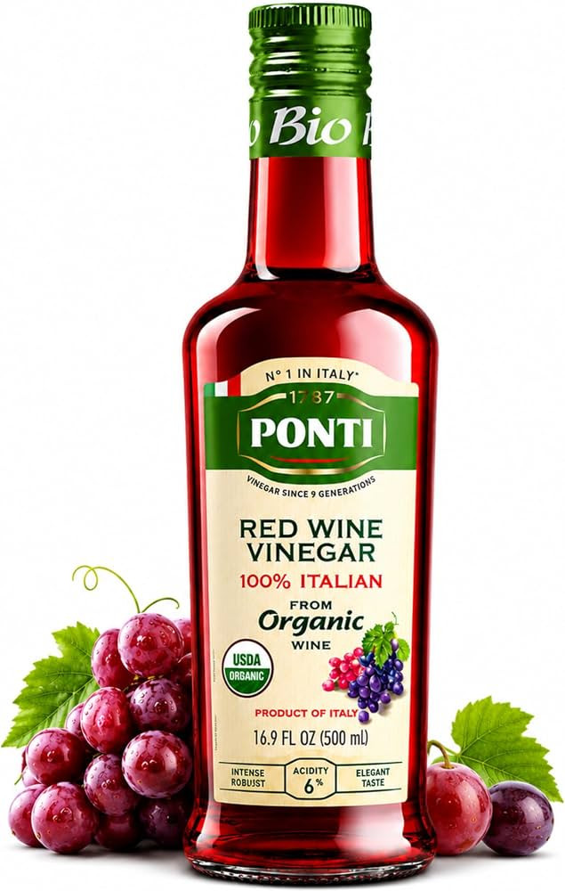 Red Wine Vinegar, Organic, Italian, Cooking & Salad Dressing – 16.9 fl oz | Amazon (US)