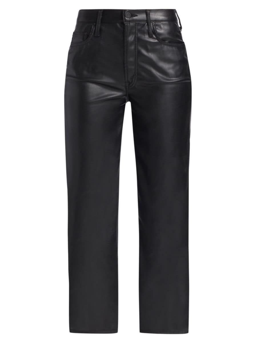 The Rambler Faux Leather High-Rise Straight-Leg Ankle Pant | Saks Fifth Avenue