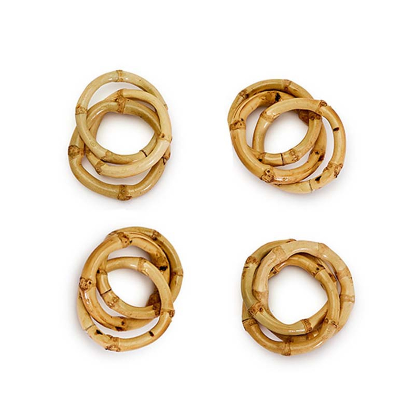 Bamboo Napkin Rings, Set of 4 - Natural | The Company Store